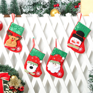 Sac cadeau de Noël AYOYO avec paillettes de dessin animé, chaussettes de Noël, sapin de Noël, Père Noël, sac cadeau pour bonbons - Product Image 3