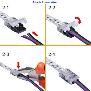 Conectores de tira LED de 2 pines, 3 pines, 4 pines, 5 pines, cable hembra macho de 8mm, 10mm, 12mm, conectores rápidos - Product Image 3