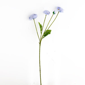 Fleurs artificielles de pavot Timo Floral Art en soie floquée pour la décoration de la maison et de mariage, branche unique - Product Image 5