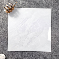 Bahan Bangunan Penjualan Panas Porcelanato 60x60cm Ubin Porselen Anti-Selip Mengkilap Desain Modern Abu-abu untuk Penggunaan Lantai Interior