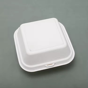 Fornecimento Direto da Fábrica: Caixa de Bagasse Ecopack de 6 Polegadas de Qualidade para Fast Food, Embalagem de Papel de Bagasse para Alimentos, Caixa para Hambúrguer - Product Image 2