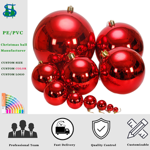 Palline di Natale Infrangibili in Plastica da 3/4/6/8/10/15/20/25/30/40/50 cm, Ornamento Decorativo Natalizio, Verde Argento Rosso Blu Oro - Product Image 1