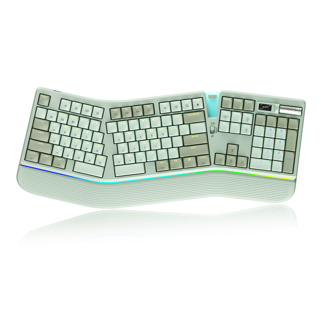 Factory Sale Low Profile RGB Light Mecanico 2.4Ghz BT USB-C Triple Modes Gaming Keyboard for PC Computer Gamer
