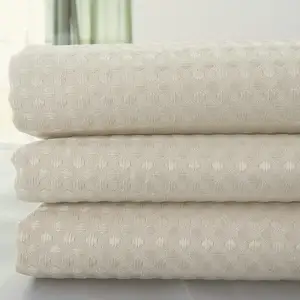Bathroom Curtains Wholesale Luxury Waffle Weave Heavy Thick Fabric Shower Curtain For Bathroom