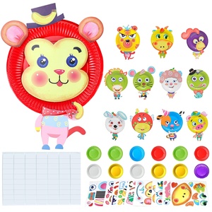 Giáo Dục Dễ Dàng Động Vật Tấm <span class=keywords><strong>Craft</strong></span> <span class=keywords><strong>DIY</strong></span> Dự Án Cung Cấp Kit Nhà Sáng Tạo Hoạt Động Thời Trang Trẻ Mới Biết Đi Thủ Công Giấy Tấm Nghệ Thuật Kit - Product Image 4