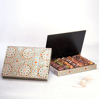 Boîte de Rangement en Bois Laquée Piano pour Fruits Secs, Noix, Dattes et Gâteaux – Cadeau Chocolat Moyen-Orient pour Ramadan