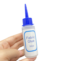 Colle textile lavable transparente WBG pour tous les tissus, coton, flanelle, denim, cuir, polyester, réparation de poupées, strass, patchs