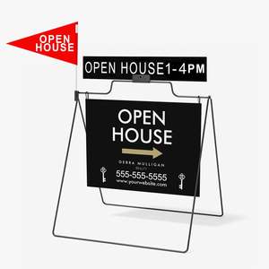 Fournitures professionnelles pour agents immobiliers : Cadre en aluminium pour open house, panneau publicitaire pliable pour trottoir, affichage de <span class=keywords><strong>vente</strong></span> ou de <span class=keywords><strong>location</strong></span> de biens - Product Image 1