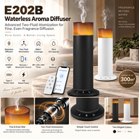 Diffuseur d'huiles essentielles sans eau 70 ml 4W, machine à arôme en forme de tour avec alimentation USB-C, lumière chaude et contrôle tactile pour la maison et le bureau
