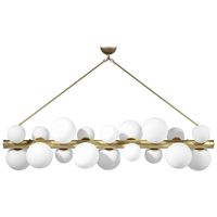 Lustre linéaire moderne et minimaliste en verre opale, luminaire suspendu pour la décoration intérieure, idéal pour salle à manger, salon, îlot de cuisine, restaurant