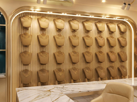 Ensemble de vitrines de présentation de bijoux en marbre et or haut de gamme, solution complète de mobilier d'intérieur pour boutique de détail