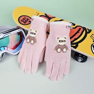 Детские зимние перчатки теплые Мультяшные милые флисовые для мальчиков и девочек велосипедные спортивные из флиса - Product Image 6