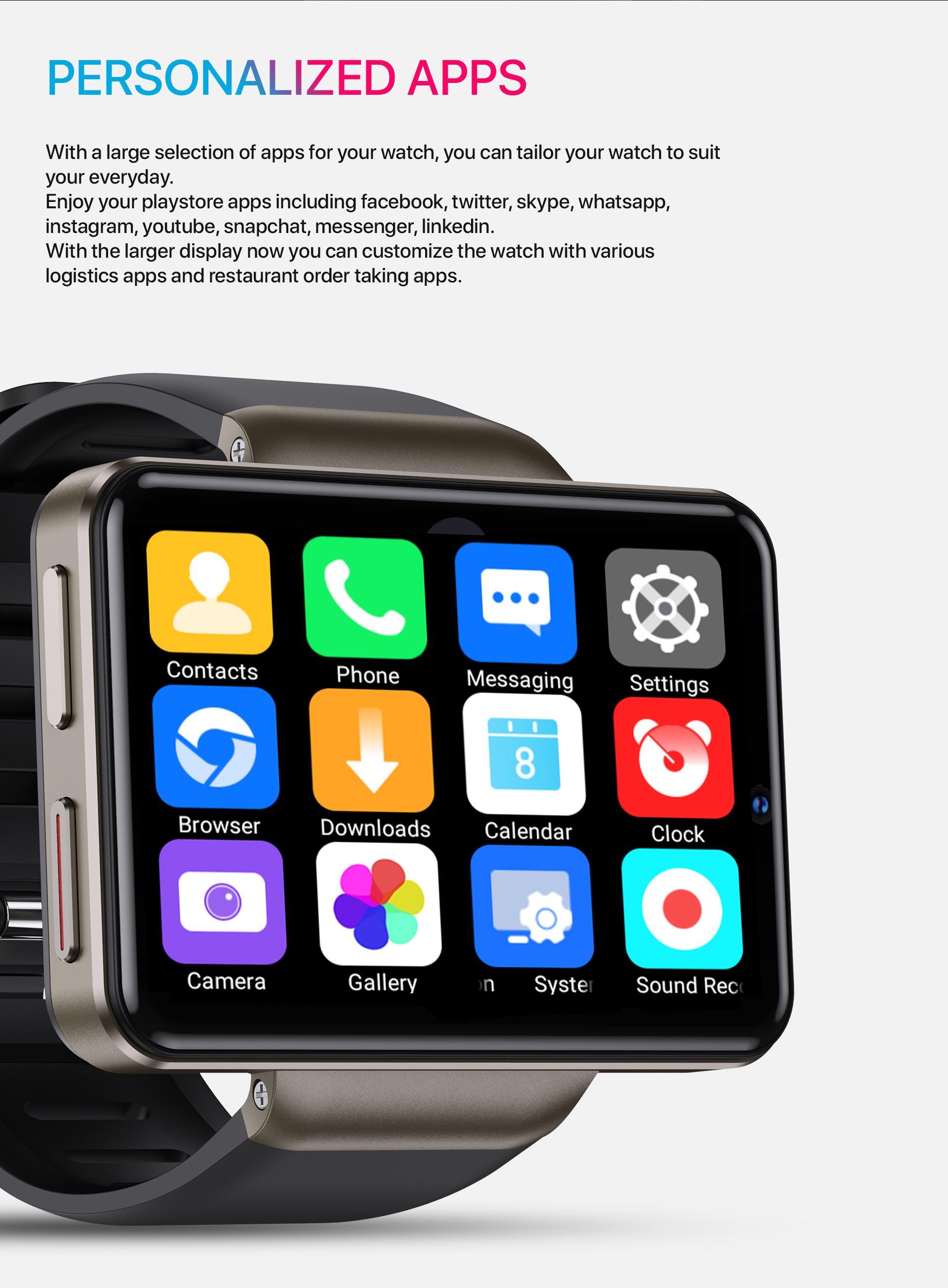 DM101 Esim Big Smart Watch Internet Premium New Model 4G SIM Card 3GB RAM  32GB ROM Camera WIFI Phone Watches