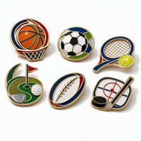 Épinglette personnalisée en émail souple pour fans de sport : basket-ball, football, baseball, golf – Collection de badges métalliques, cadeau, vente en gros