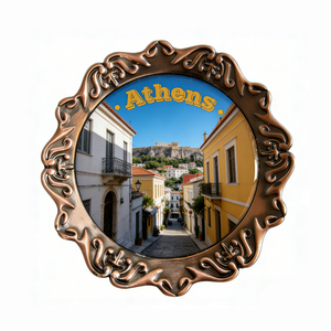 แม่เหล็กติดตู้เย็นโลหะพิมพ์ลาย UV ของที่ระลึกกรีซเอเธนส์ยอดนิยม ปรับแต่งได้ - Product Image 2