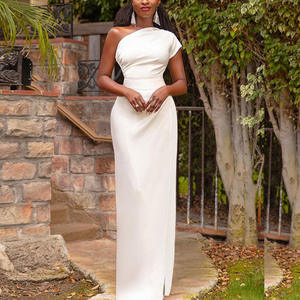 Nuovo <span class=keywords><strong>Abito</strong></span> da Donna Popolare 2024 con Spalla Singola, Vita Alta e Spacco Frontale - Vestito Elegante in Vendita - Product Image 3