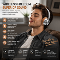 Écouteurs sans fil avec réduction active du bruit (ANC) et commande vocale IA, Bluetooth 5.4 EDR, haut-parleur de basses 40 mm, batterie longue durée 400 mAh