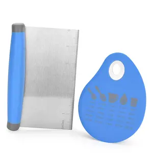 Bán buôn Pastry Baking công cụ thiết lập Silicone thép không gỉ thìa bánh mì cắt bột scraper