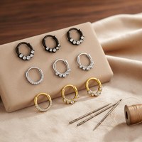 Xinfocus 2026 Design Tendance Anneau Clicker pour Septum, Anneaux de Nez, Piercing à Segment Articulé pour Cartilage, Hélix, Tragus
