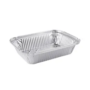 批发食品级一次性铝箔 carryout 午餐盒厨房使用容器