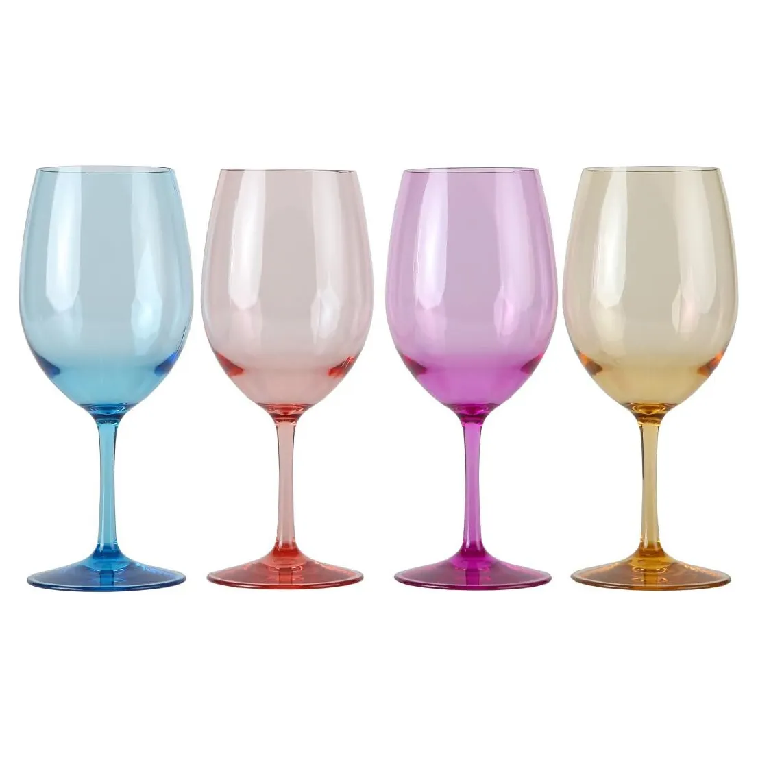 16oz Tritan Plastic Unbreakable Reusable Red Wine Glasses,Shatterproof Chardonnay Wine Glasses