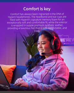 Audífonos para Juegos HyperX Cloud 3 Negros+Rojos con Cable, Hyper-X Cloud III BLK/RED - Product Image 6