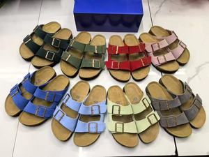 Mules plates d'extérieur BUKEN de qualité supérieure, sabots, mocassins, sandales <span class=keywords><strong>Birkenstock</strong></span> à enfiler, en cuir véritable et daim de vache, pour hommes et femmes, modèle Hana - Product Image 6
