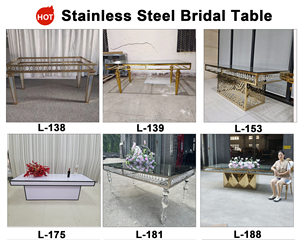 Mesa de Pastel Redonda de Acero Inoxidable Dorado de Alta Calidad para Bodas, Venta Especial, Mesa de Pastel Moderna para Banquetes - Product Image 3