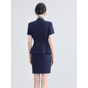 Women's Professional Summer Suit Set Short Skirt Satin Anti-Wrinkle Office Lady Business Banquets Job Interviews - Product Image 2