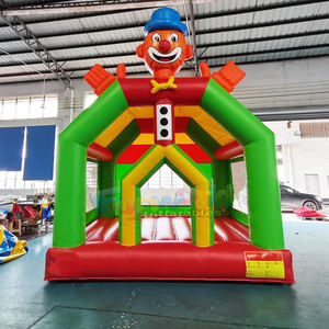 Château gonflable commercial à thème clown multicolore pour enfants, idéal pour les fêtes en plein air - Product Image 1