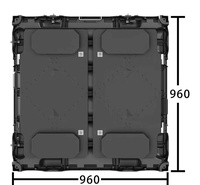 P10 Outdoor Video LED-Bildschirm Nova PIXEL Stahlwand Stromversorgung Chip-Karte SMD FARBE 960*960mm LED-Gehäuse