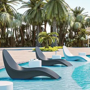 Mobilier d'extérieur d'hôtel de bonne conception, Patio de jardin imperméable, lit de soleil, piscine solaire, chaise longue de plage