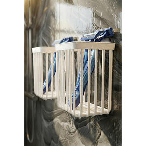 Organizador de Baño Adhesivo Simplehuman para Montar en la Pared, Juego de 2 Piezas, Diseño Rectangular Minimalista de Plástico, Almacenamiento Plegable y Duradero - Product Image 6