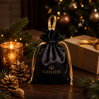 Étui à bijoux en soie de haute qualité, sac de rangement à cordon, couleur bonbon, accessoires de voyage, emballage