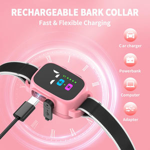 Wasserdichtes rosa Anti-<span class=keywords><strong>Bark</strong></span>-Halsband für kleine Hunde 7-stufige Empfindlichkeit 3-einstellbare Modi Beep Vibration Shock-<span class=keywords><strong>Free</strong></span> - Product Image 6
