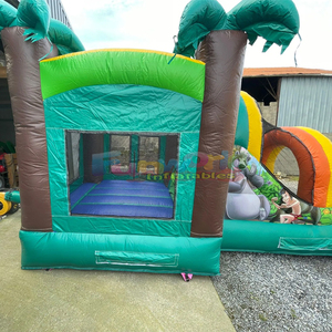 Chateau gonflable jungle combo <b>bouncer</b> commercial kids jumping house <b>inflatable</b> bouncy castle with slide - Product Image 3