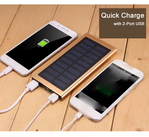 공장 도매 슬림 휴대 전화 태양 에너지 전원 은행 10000mah 전원 은행 휴대용 충전기 LED 외부 배터리 PowerBank - Product Image 6