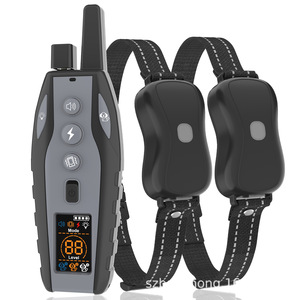 Collar de entrenamiento para perros recargable de nuevo diseño con control remoto de hasta 1000 metros de alcance IP67 a prueba de agua - Product Image 3