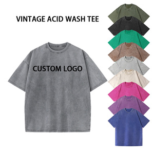 เสื้อยืดโอเวอร์ไซส์ทรงบ็อกซี่ ยูนิเซ็กส์ วินเทจ ล้างสีแบบแอซิดวอช ผ้าคอตตอนหนา 230GSM คอกลม ย้อมสีสำเร็จรูป - Product Image 1