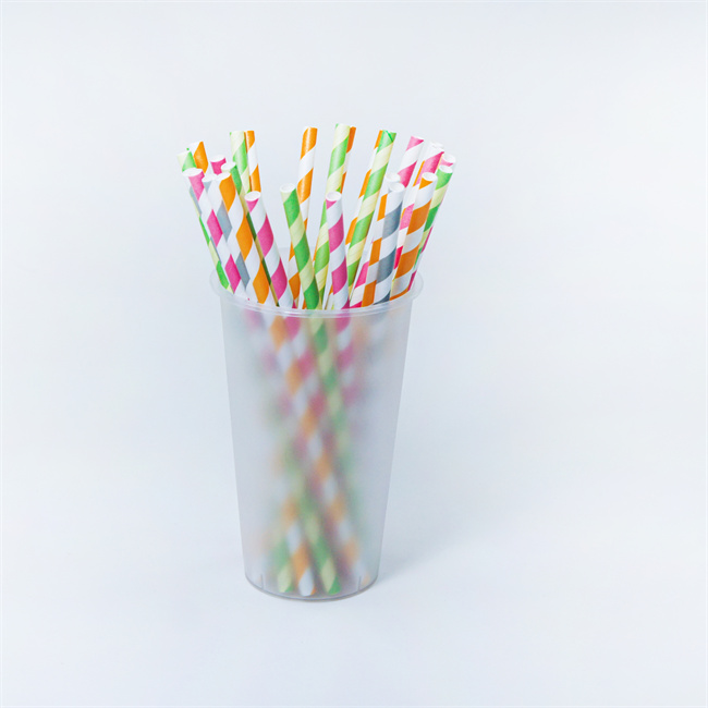 Eco-Friendly Disposable Kraft Paper Drinking Straws Biodegradable Bubble Tea Straws Individually Wrapped for Juice in Bars