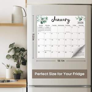 Calendrier magnétique 2025-2026 pour réfrigérateur, calendrier magnétique pour réfrigérateur de 21 mois (d'<span class=keywords><strong>octobre</strong></span> 2025 à juin 2027), design verdoyant - Product Image 6
