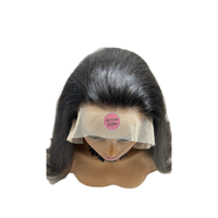 Perruque frontale complète HD en dentelle transparente 13*4, cheveux humains naturels vierges indiens bruts, lisses, densité 180%, vente en gros à prix réduit