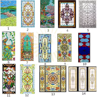 Panneaux de vitraux personnalisés faits à la main Verre décoratif pour armoires portes fenêtres murales pour intérieur résidentiel et commercial