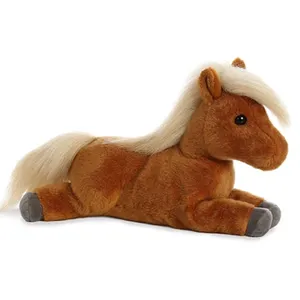 2024 фабричная изготовленная на заказ и оптовая продажа Милая коричневая лошадь супер мягкая плюшевая игрушка лошадь
