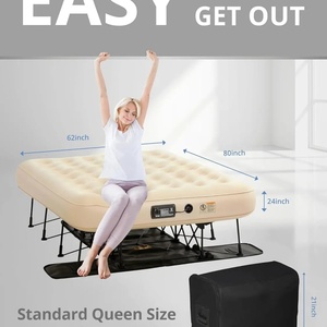 Self-inflating Air Mattress with Built-in Frame, Pump and Case with Wheels, Outdoor <b>Camping</b> Inflatable Mattress Air <b>Bed</b> - Product Image 2