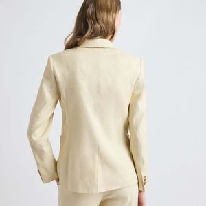 เสื้อเบลเซอร์เข้ารูปแบบลำลองของผู้หญิงเสื้อถักแบบกระดุมเม็ดเดียวระบายอากาศได้ดีปรับแต่งได้ - Product Image 3