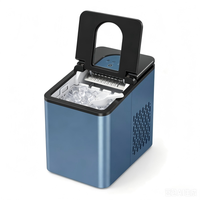 Machine à glaçons de table silencieuse avec bac de stockage de 0,6 kg pour la maison, le bar, la villa, la maison de location, la salle de thé intérieure