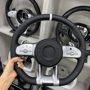 Volant en cuir pour <span class=keywords><strong>Mercedes</strong></span> Classe E/<span class=keywords><strong>GLC</strong></span>/GLE/GLB/CLA - Mise à niveau de l'ancien au <span class=keywords><strong>nouveau</strong></span> modèle - Product Image 3
