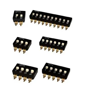 Interruptor deslizante <span class=keywords><strong>de</strong></span> plástico HM 1A 250V 1000 ciclos 2.54mm SPST DIP <span class=keywords><strong>de</strong></span> 1 pulgada, elevado, 4 pines, para electrodomésticos, IP11 - Product Image 1