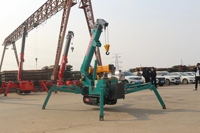Mini grue araignée électrique 1,2t 1230kg hauteur de levage maximale 5,8m avec télécommande pour l'installation de vitres